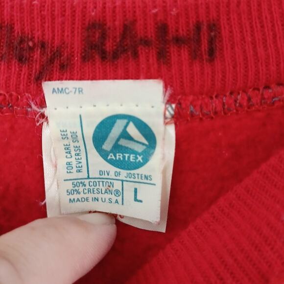 Air Force Sweatshirt US Air Force Officer Training School RARE VINTAGE Red White - Picture 4 of 5